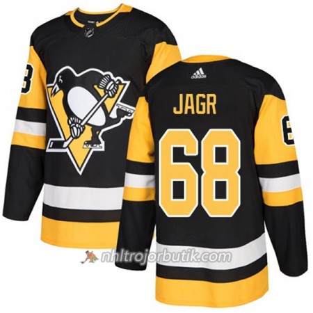 Män Ishockey Pittsburgh Penguins Tröja Jaromir Jagr 68 Adidas 2017-2018 Svart Authentic